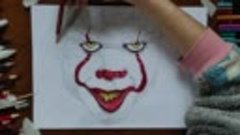 Drawing clown from the movie IT [Alina Artist] (1)