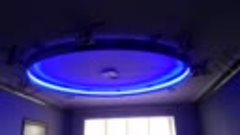 Част 1 Двухуровневый Натяжной потолок с подсветкой RGB
