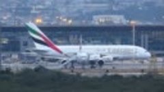 Airbus A380-800 Emirates First landing and Water salute at G...