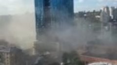 Один из ударов был в районе бизнес-центра 101 Tower в Киеве