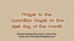 Prayer to the Guardian Angel on the 29st day of the month