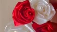 Как сделать розу из атласной ленты