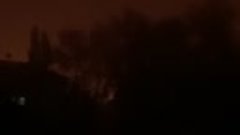 В Шахтерске сейчас прилет, над городом зарево от пожара