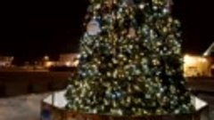 Новогодняя ёлка на рыночной площади города Выборг
