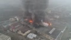 Пожар в оренбургском ТЦ с высоты птичьего полета