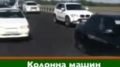 Колонна машин в поддержку митинга в Чечне 