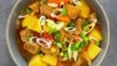 Вкусная говядина с овощами