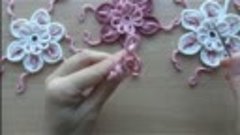Уроки вязания - Цветок крючком - Ирландское кружево - Flower...