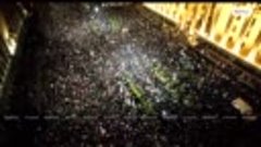 Видео с дрона на протест из-за закона об иноагентах в Тбилис...