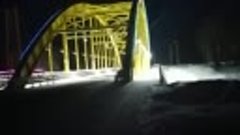 Мост через реку Солзан в Байкальске. Вечерняя съёмка, 14.03....