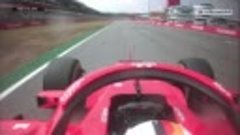 Almanya GP 2018 - Vettel ön kanat parçasını kaybediyor