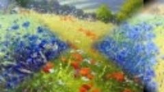 Цветы летние - Васильки- Колокольчики - Ромашки (HD)