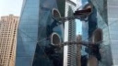 Здание отеля в Дубае.3Д анимация на фасаде