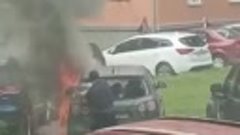 В Ступино загорелся легковой автомобиль, в котором был ребён...