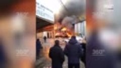 Первые кадры крупного пожара в Сочи