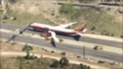 Giant Air Plane Emergency Landing on Highway - Two Engines F...