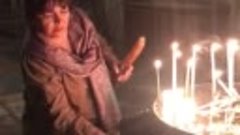 Опаление свечей в Храме Гроба Господня