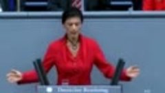 Скандальная речь в Бундестаге Сара  Вагенкнехт.Обвинение Мер...