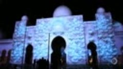 Светящаяся мечеть шейха Зайда в Абу-Даби. День ОАЭ