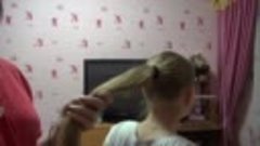 Жгут-коса из двух прядей волос