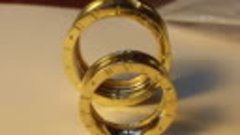 Обручальные кольца Булгари, комбинированная работа желтого и...