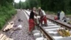 Термитная сварка рельс на железной дороге
