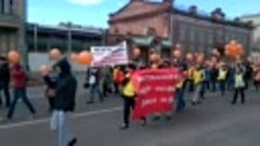 Красноярск. 1.05.2019. Шествие и митинг обманутых дольщиков ...