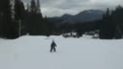Внук на лыжах