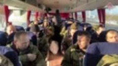 Кадры возвращения военнослужащих ВС РФ из плена