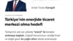 Erdal Tanas Karagöl - Türkiye’nin enerjide ticaret merkezi o...