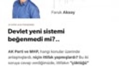 Faruk Aksoy - Devlet yeni sistemi beğenmedi mi؟.. - 25.10.20...