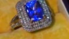 Золотое кольцо с танзанитом и бриллиантами. Хадижат Алисулта...