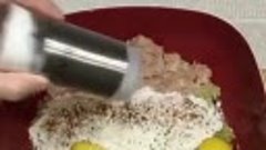 Кабачково - куриный тортик  ( рецепт )