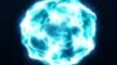 Particle sphere blue