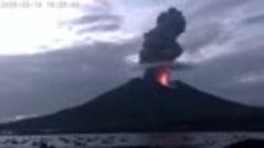 Эффектные кадры из Японии где началось извержения вулкана Са...