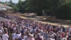 Takuma Sato takes Ayrton Senna&#39;s McLaren MP4/4 up Goodwood h...