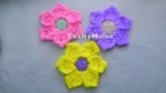 CROCHET TUTORIAL FLOR TEJIDA PASO A PASO _ flor tejida a cro...