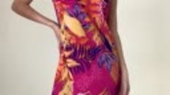 Платье женское 5231 3768 цвет Тропики фуксия