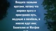 Широки врата, ведущие в погибель. Идите узким путем Иисуса ?...