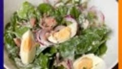 Быстрый салат из тунца и зелени