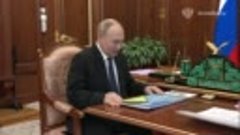 В Кремле проходит рабочая встреча Владимира Путина с главой ...