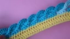 Кайма крючком   Crochet border   Вязание каймы