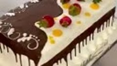 tutorial para decorar pastel cuadrado con ganache de chocola...
