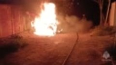 Ночью в Феодосии горел автомобиль