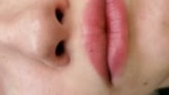 Заживший перманентный макияж губ перед коррекцией