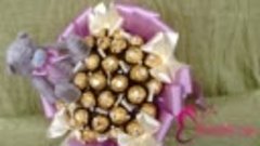 Букет из конфет Ferrero Rocher и мишки