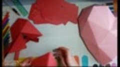 DIY _ МК объемное Сердце на стену _ papercraft _ Heart (1)