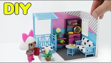 DIY L.O.L surprise small doll house with furniture and accessories