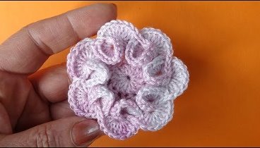 Вязание цветка Crochet flower pattern Вязание крючком 74