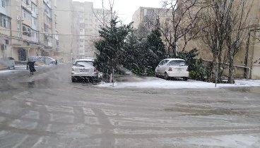 Первый снег в Баку 21 января 2021